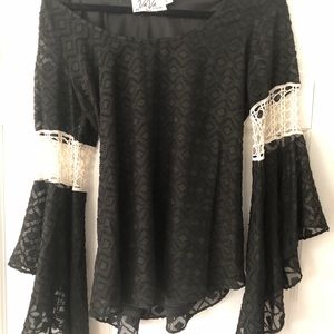 Black lace top